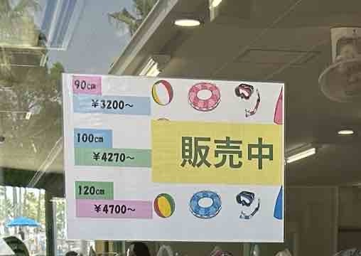 ナガシマジャンボ海水プール 浮き輪 値段 いくら 価格