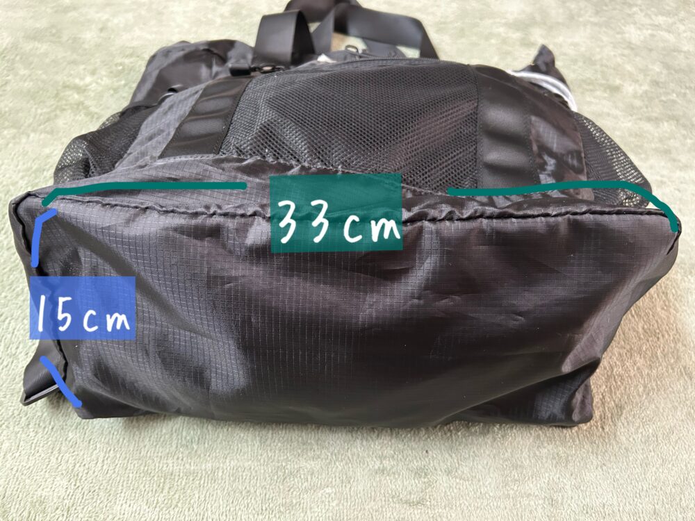 カリブーマウンテニアリング（CARIBOU MOUNTAINEERING）のナイロンリュック（バックパック）口コミ　レビュー　ブログ　サイズ感　容量