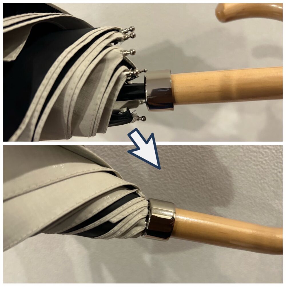 COKAGE+ 日傘 2段折りたたみ レビュー 玉留