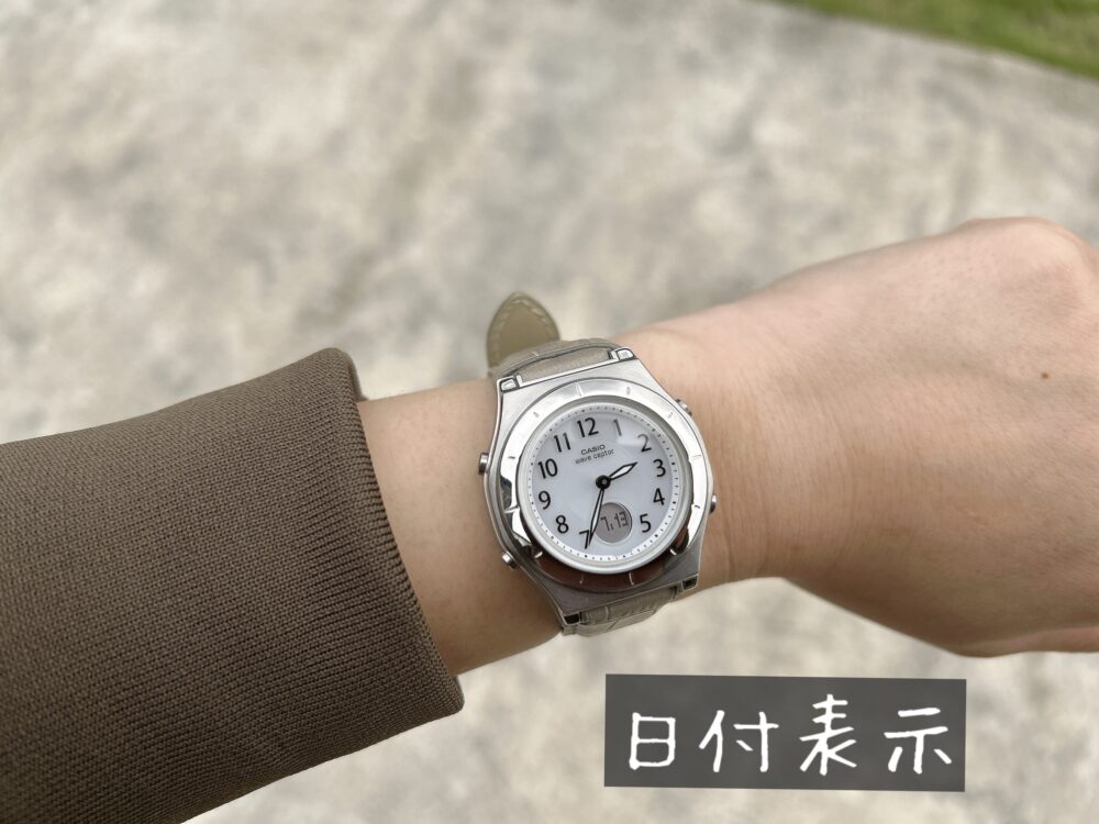 CASIO wave ceptor (LWA-M145L-8AJF)　カシオ　ウェーブセプター　口コミ　レビュー　ブログ" 　日付表示