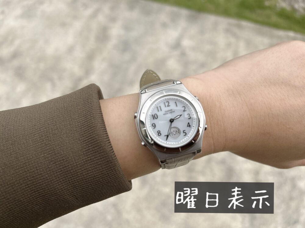 CASIO wave ceptor (LWA-M145L-8AJF)　カシオ　ウェーブセプター　口コミ　レビュー　ブログ" 　曜日表示
